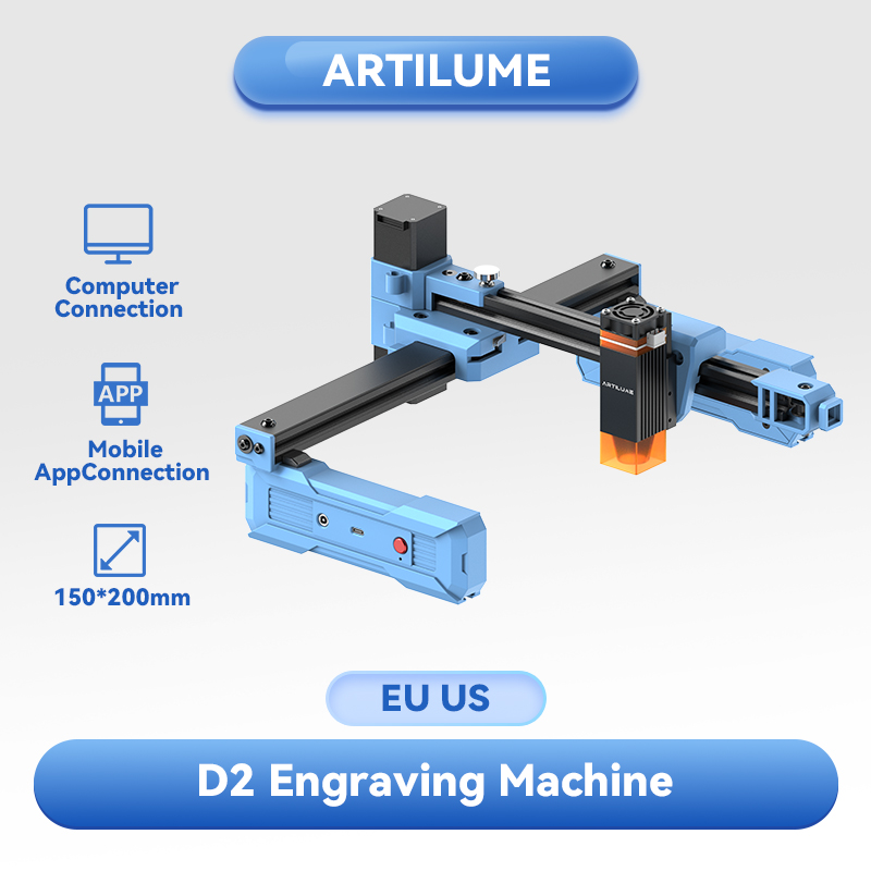 Industrial Handheld Laser Engraver - Artilume D2 2.5/6W Foldable Laser Engraving