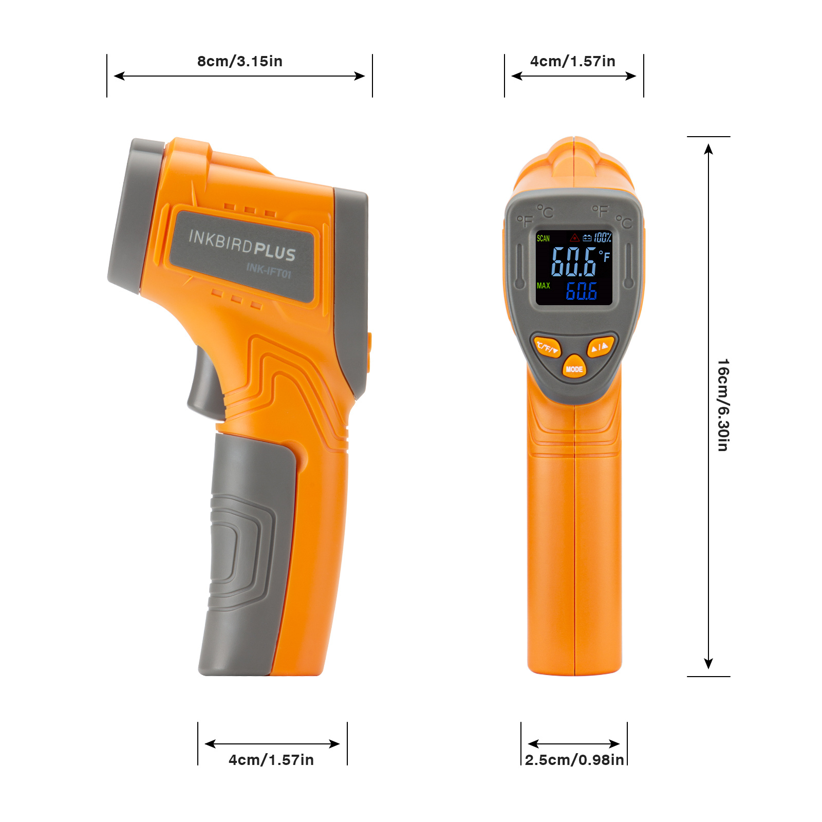 Inkbird Laser Infrared Thermom - مراجعة Industrial Laser Temperature وسعره