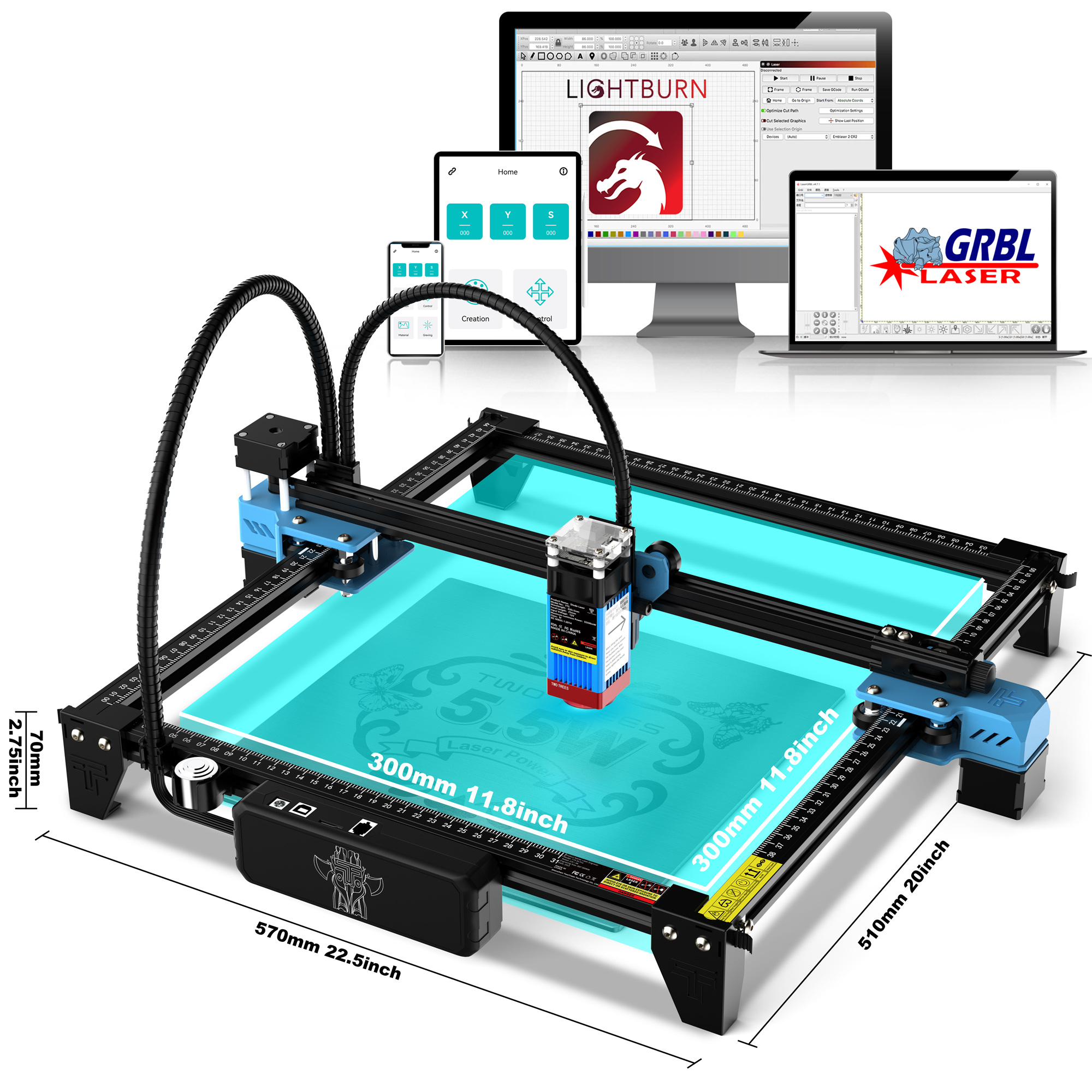 TwoTrees TTS-10 TTS-55 Laser E - مراجعة Industrial Handheld Laser Engraver وسعره