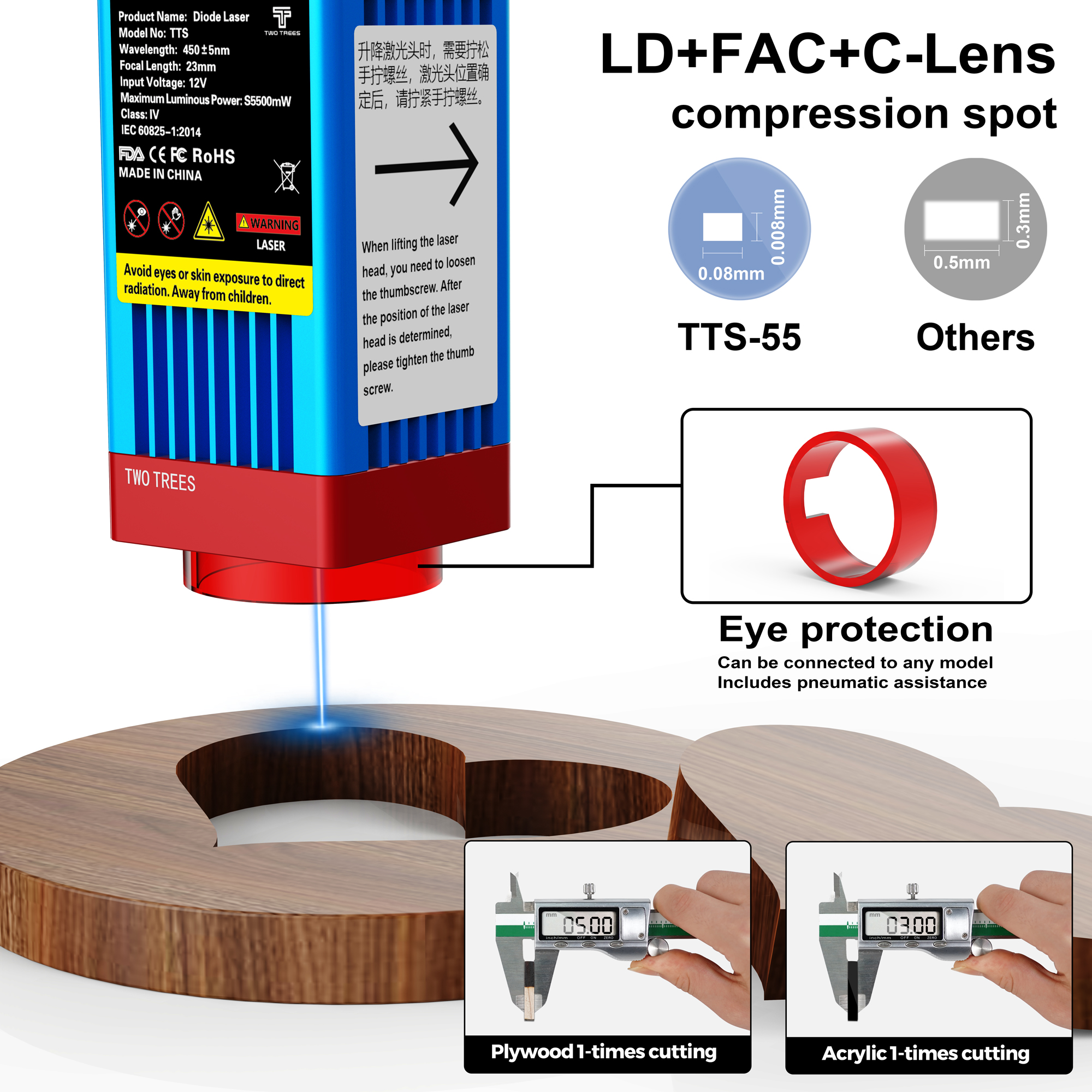 TwoTrees TTS-10 TTS-55 Laser E - مراجعة Industrial Handheld Laser Engraver وسعره