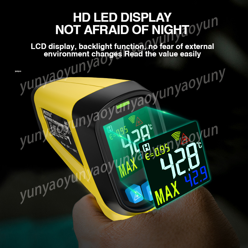0‑400℃ Non Contact Digital Las - مراجعة Industrial Laser Temperature وسعره
