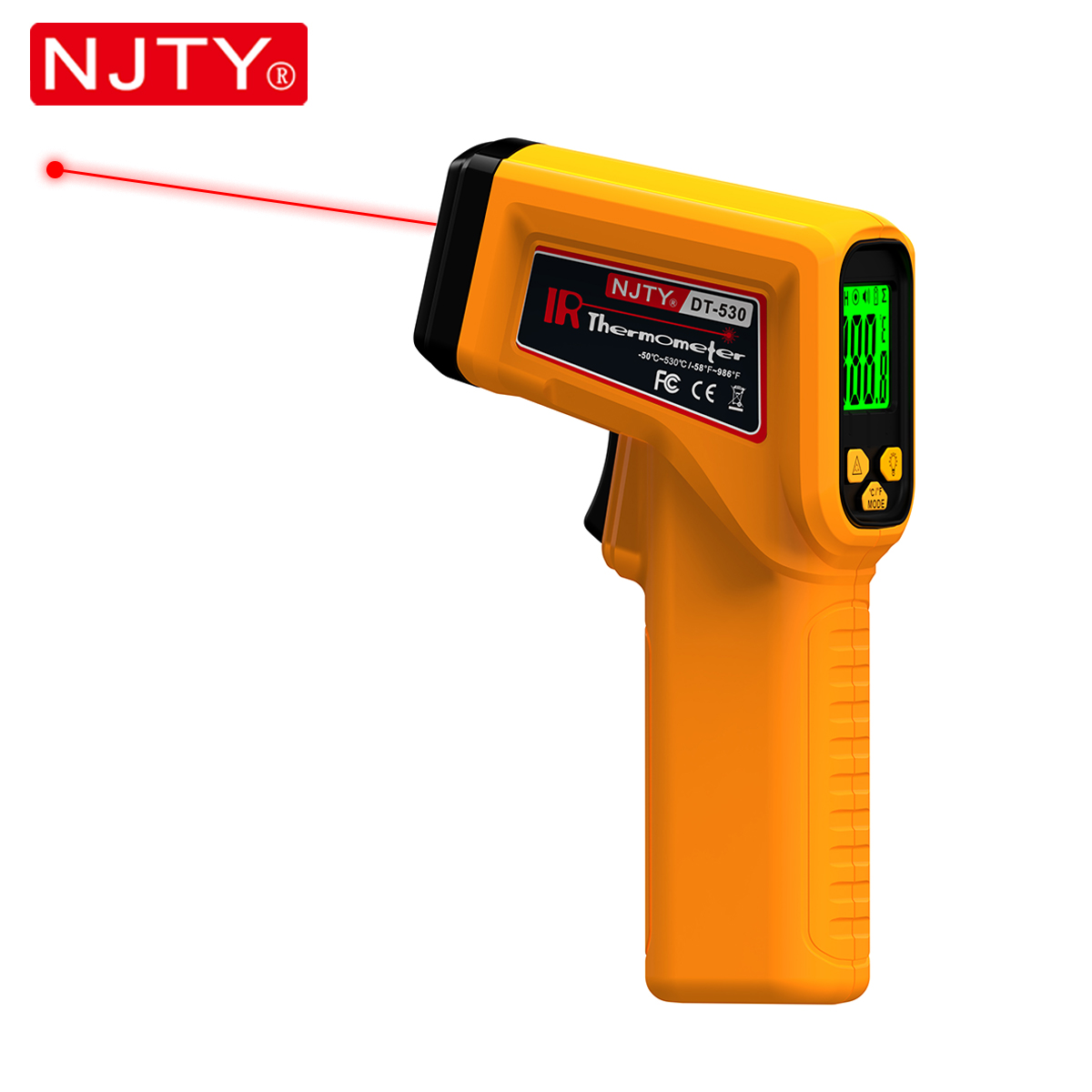 NJTY Infrared Thermometer Lase - مراجعة Industrial Laser Temperature وسعره
