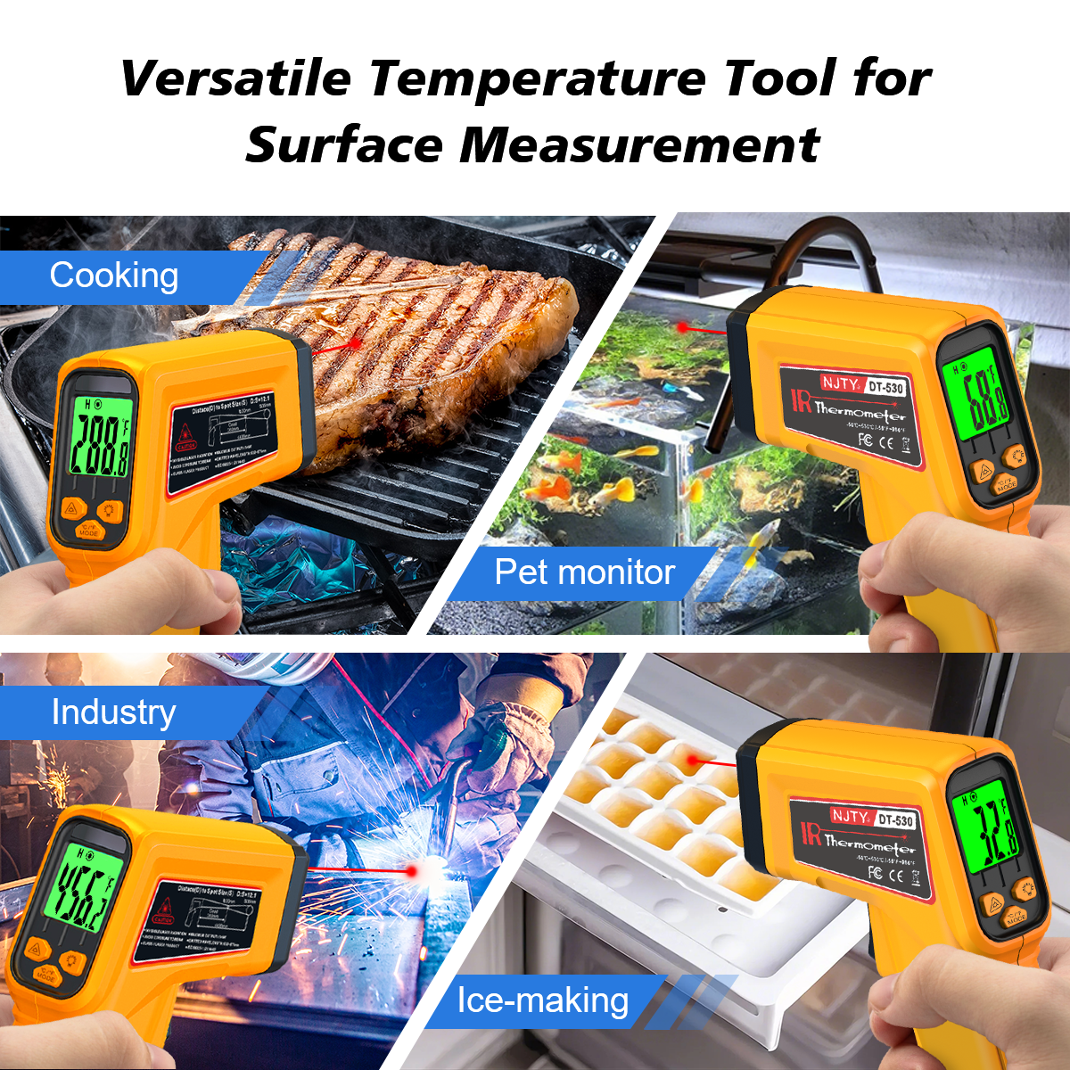 NJTY Infrared Thermometer Lase - مراجعة Industrial Laser Temperature وسعره