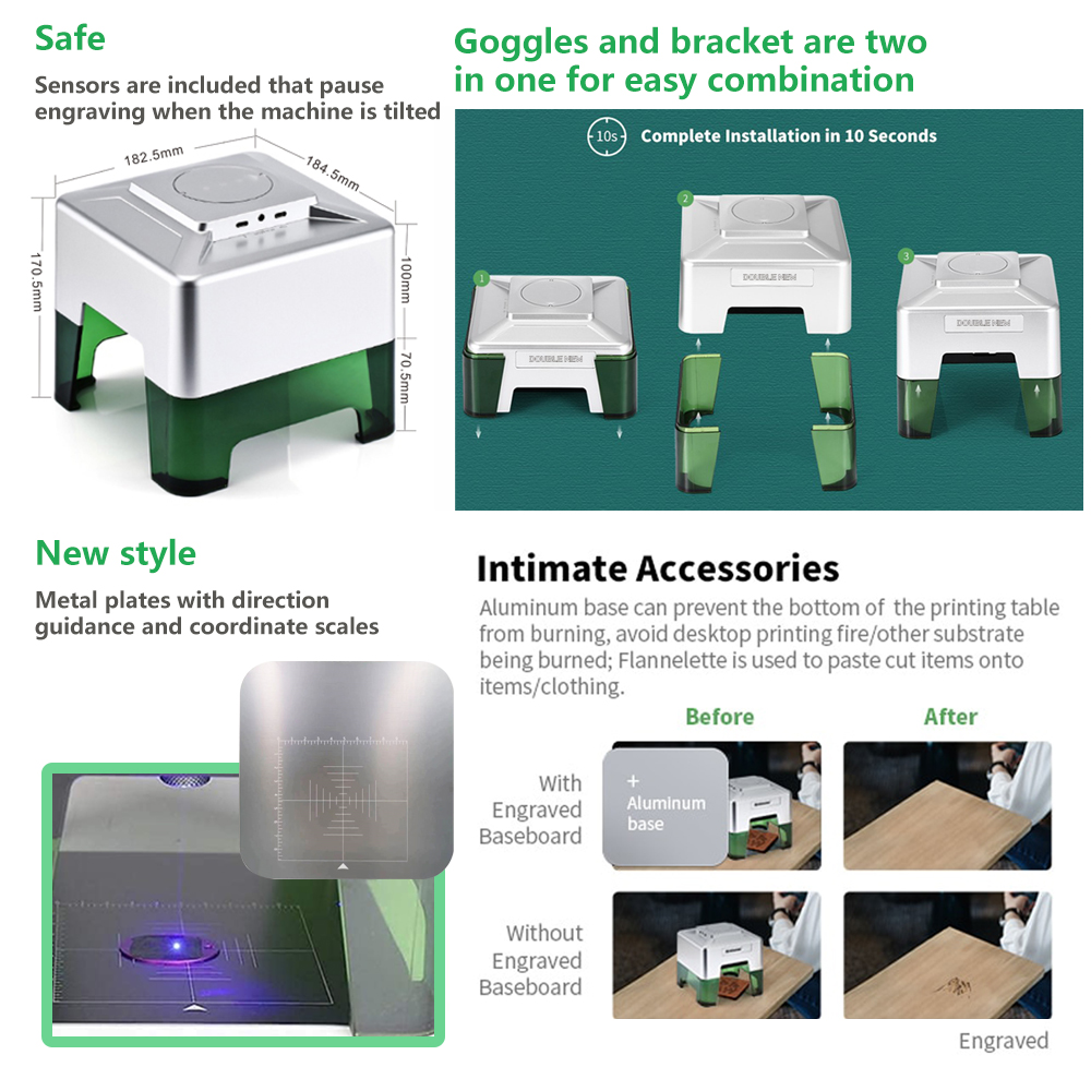 3W Mini Laser Engraver Portabl - مراجعة Industrial Handheld Laser Engraver وسعره