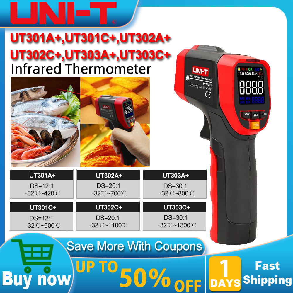 UNI-T UT301A+ UT301C+ Non Cont - مراجعة Industrial Laser Temperature وسعره
