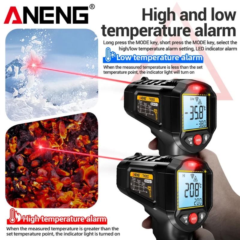ANENG TH202 Industrial Handhel - مراجعة Industrial Laser Temperature وسعره