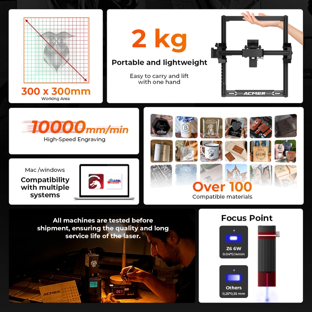 ELIDOR Z6 6W Laser Engraver an - مراجعة Industrial Handheld Laser Engraver وسعره