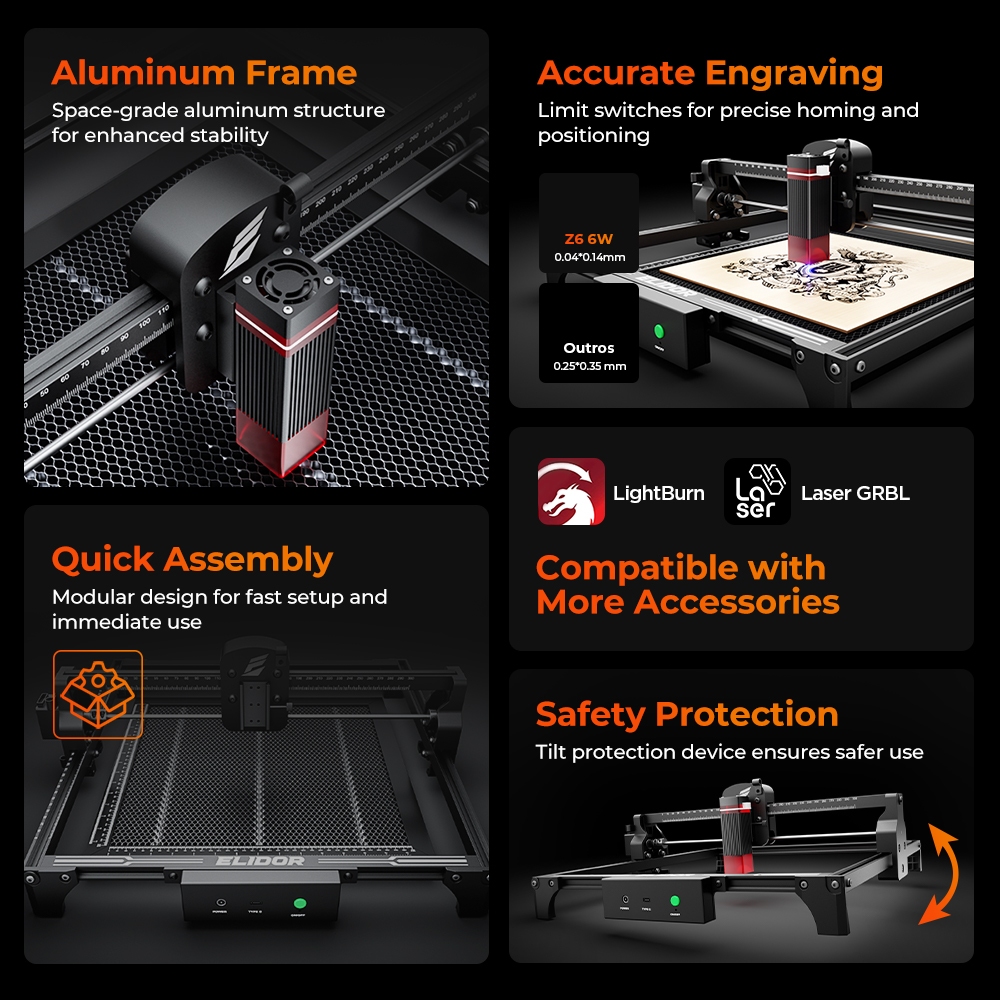 ELIDOR Z6 6W Laser Engraver an - مراجعة Industrial Handheld Laser Engraver وسعره