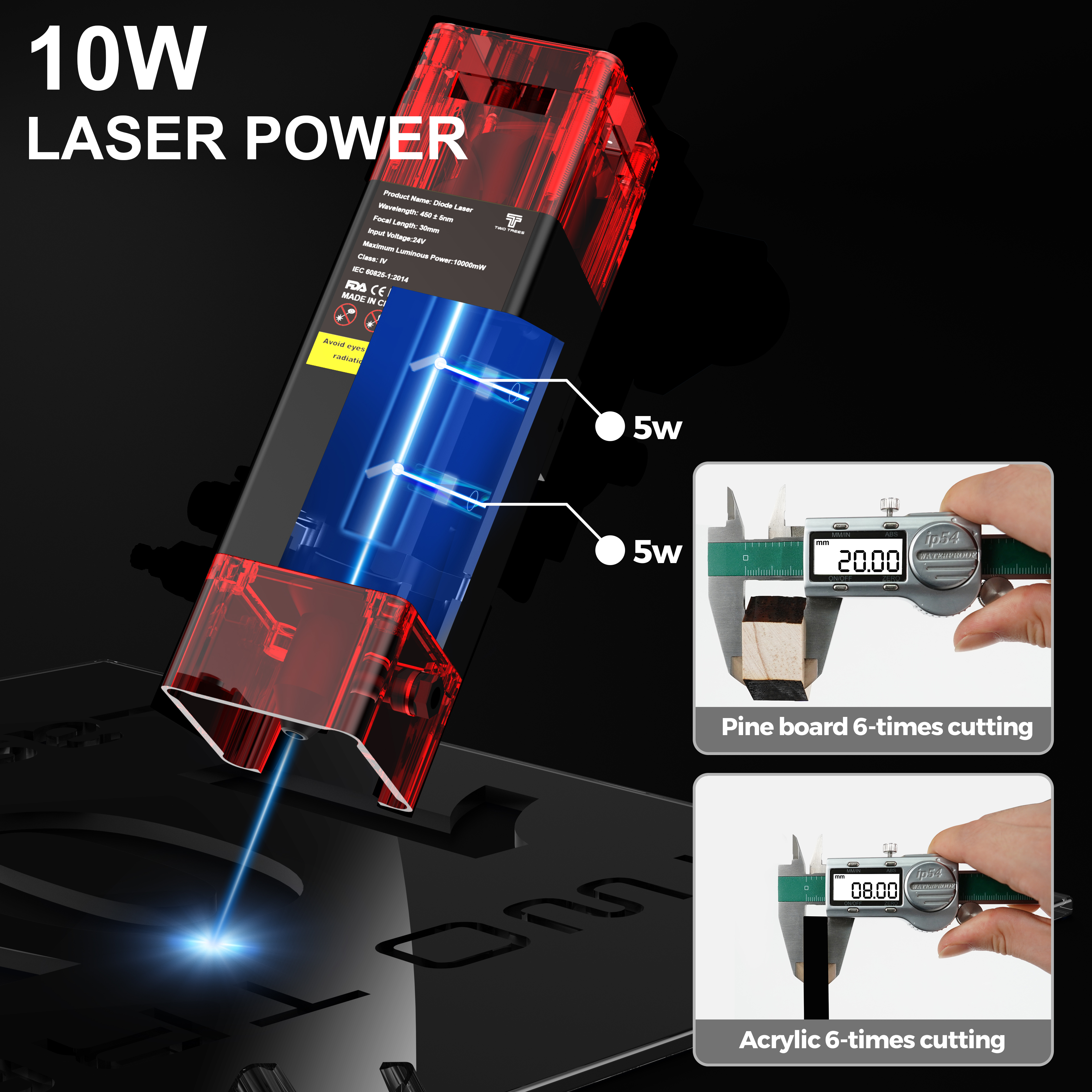 TWOTREES TTS-10 Pro Laser Engr - مراجعة Industrial Handheld Laser Engraver وسعره