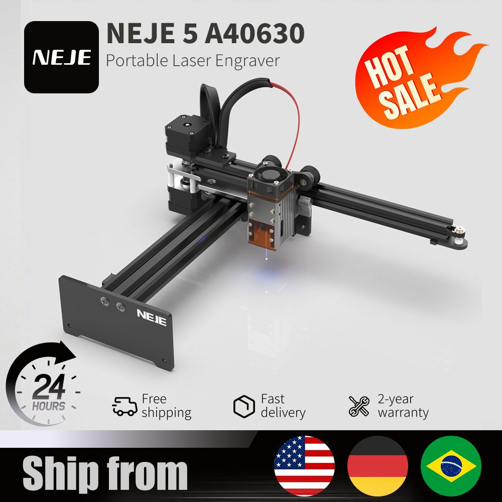 NEJE 5 A40630 20W Portable Sma - مراجعة Industrial Handheld Laser Engraver وسعره