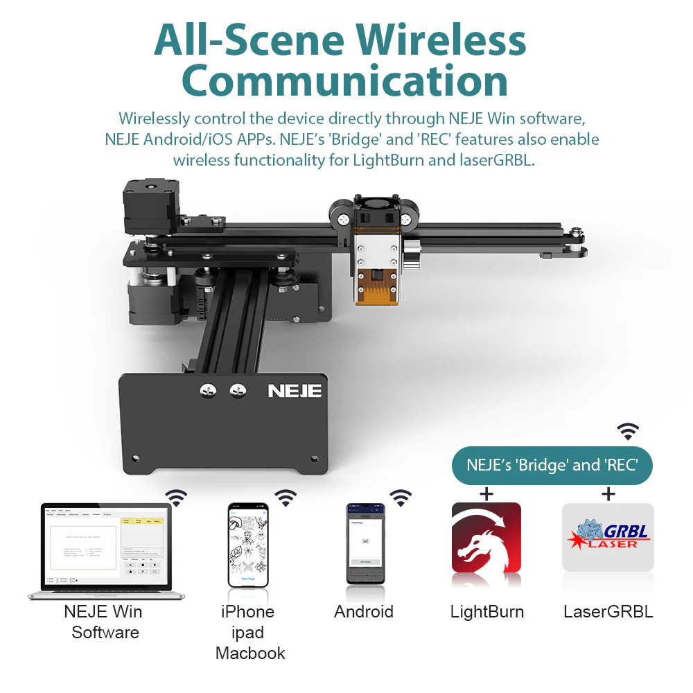 NEJE 5 A40630 20W Portable Sma - مراجعة Industrial Handheld Laser Engraver وسعره