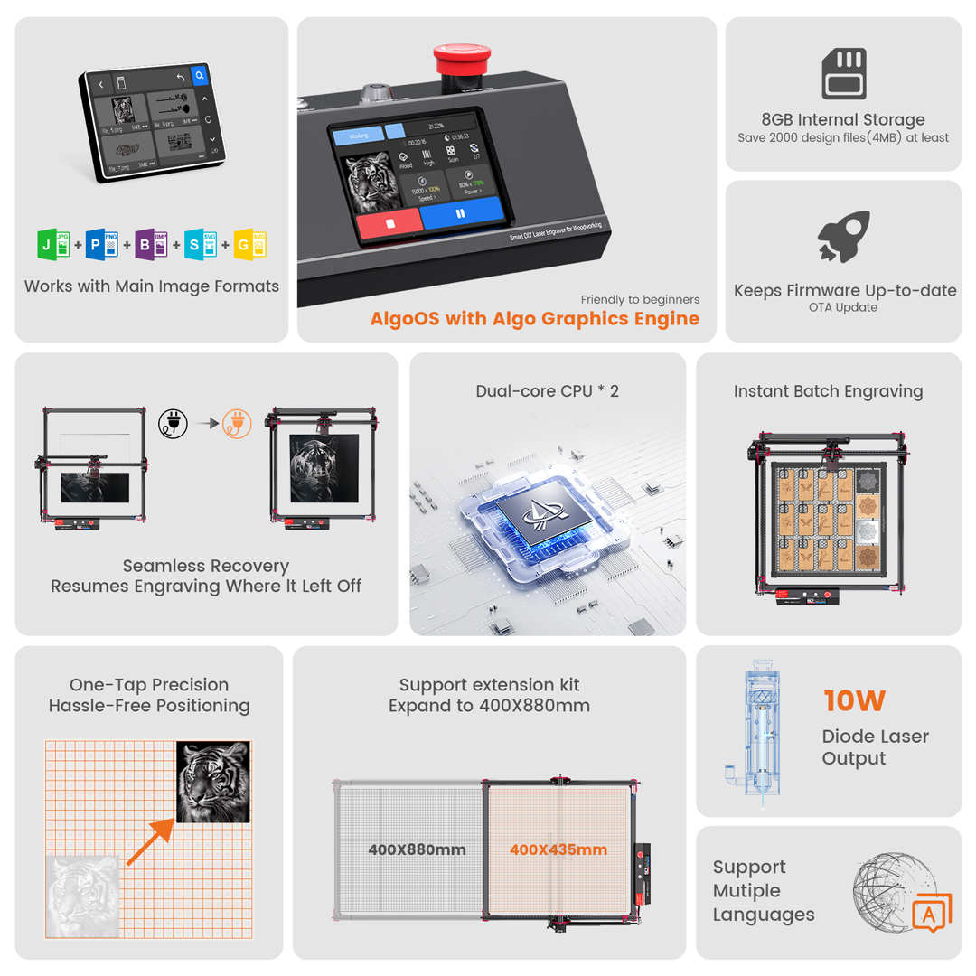 AlgoLaser DIY KIT MK2 10W Lase - مراجعة Industrial Handheld Laser Engraver وسعره