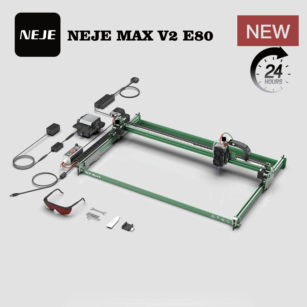 NEJE MAX V2 E80 80W 455nm Lase - مراجعة Industrial Grade Laser Engraver وسعره
