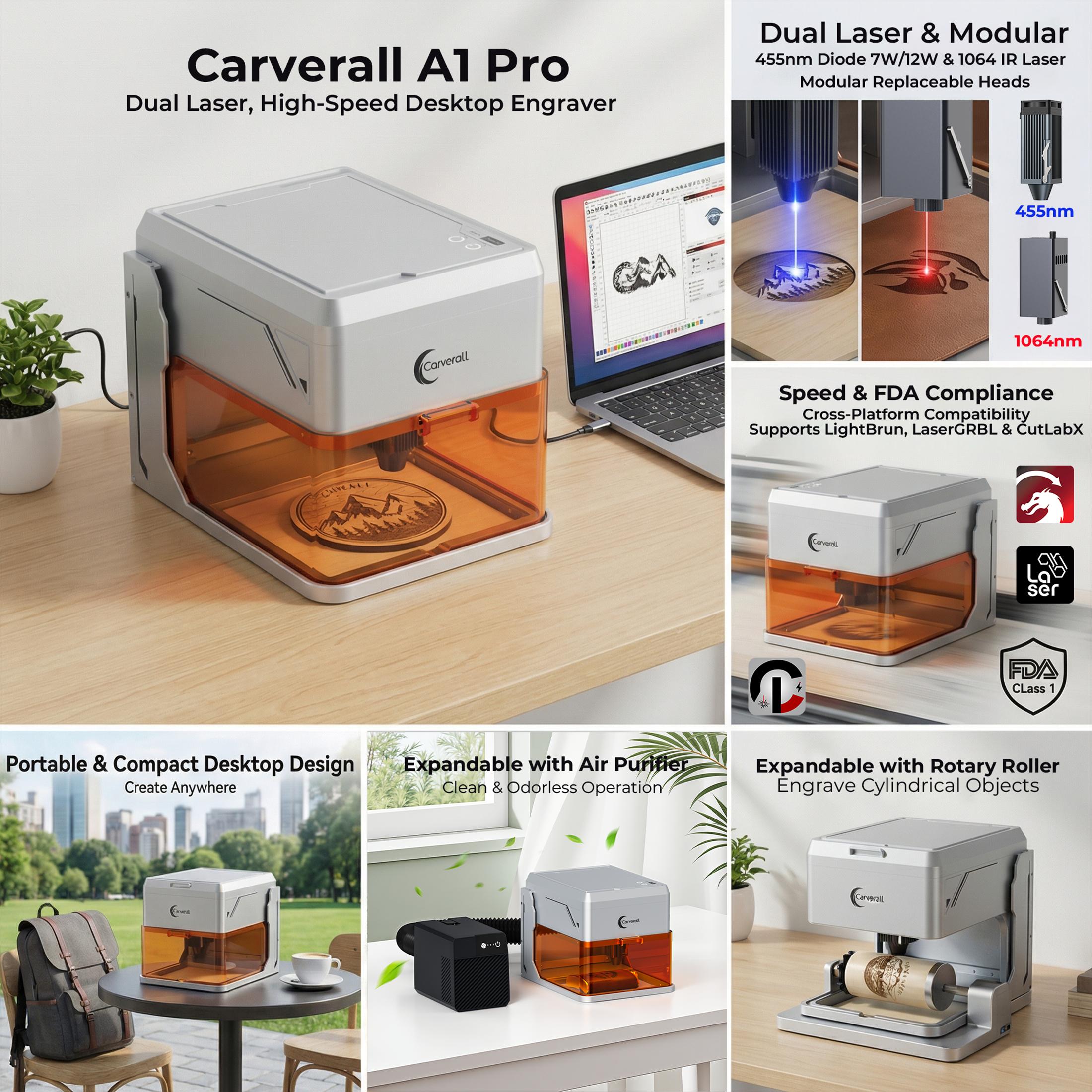 Carverall A1 Pro Laser Engrave - مراجعة Industrial Handheld Laser Engraver وسعره