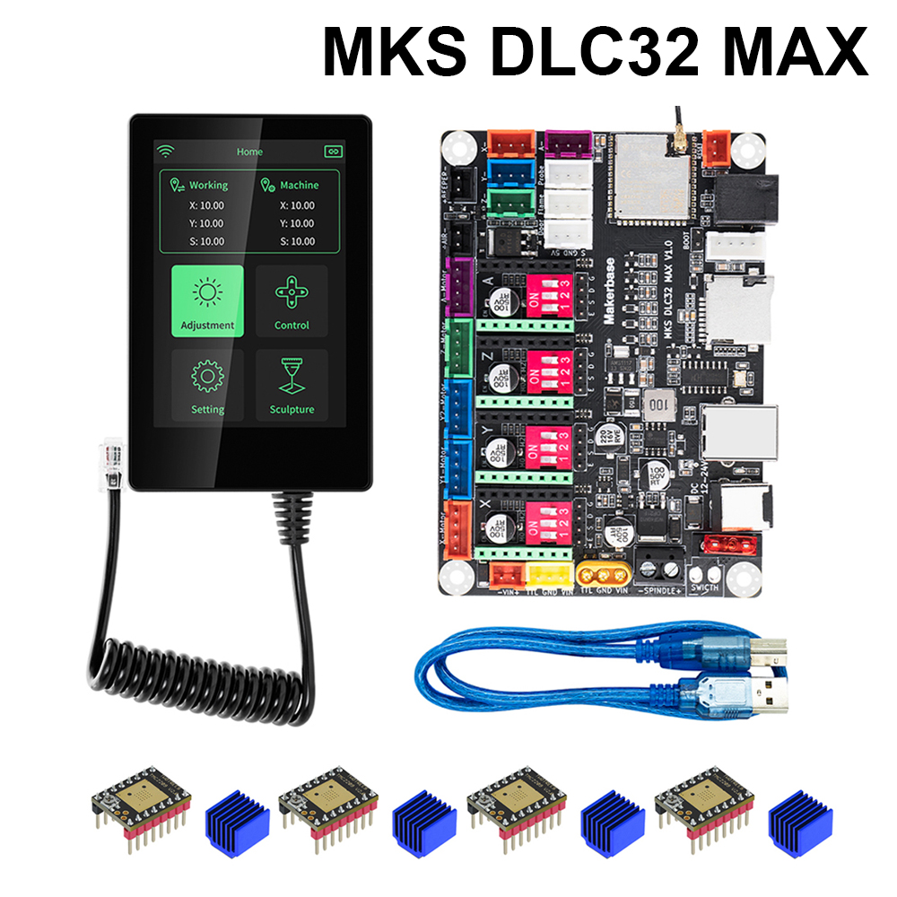Makerbase MKS DLC32 MAX TMC220 - مراجعة Controller Grbl Board وسعره