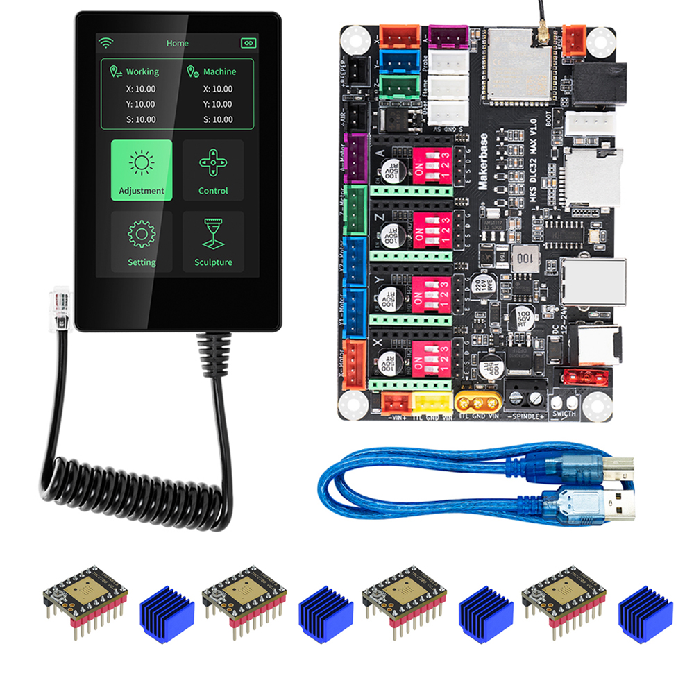 Makerbase MKS DLC32 MAX TMC220 - مراجعة Controller Grbl Board وسعره