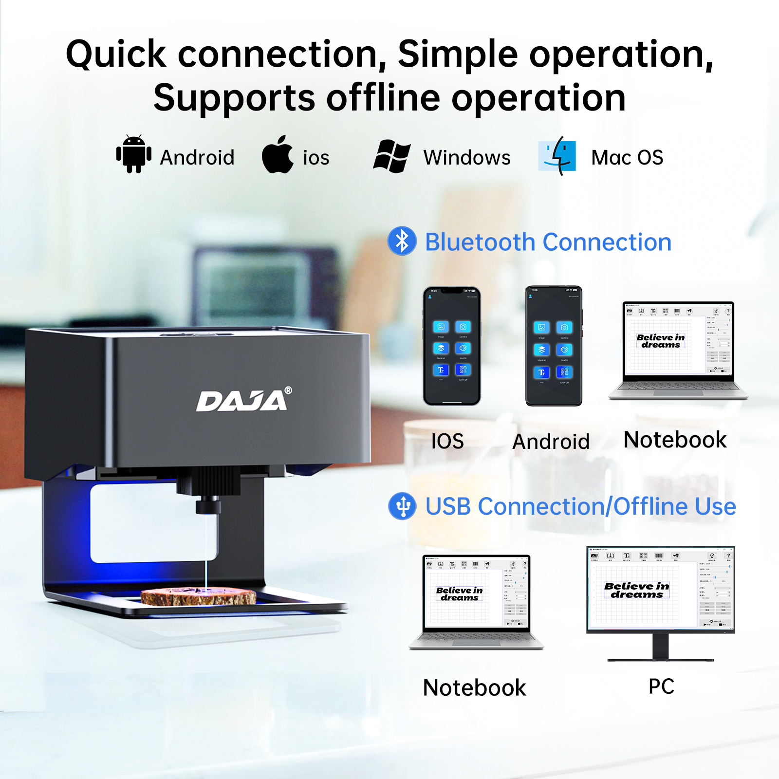 DAJA DJ6 Mini Portable Laser E - مراجعة Industrial Handheld Laser Engraver وسعره